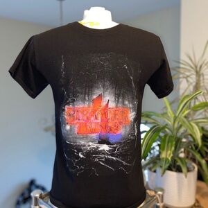💧Stranger Things Black Graphic T-Shirt Size S